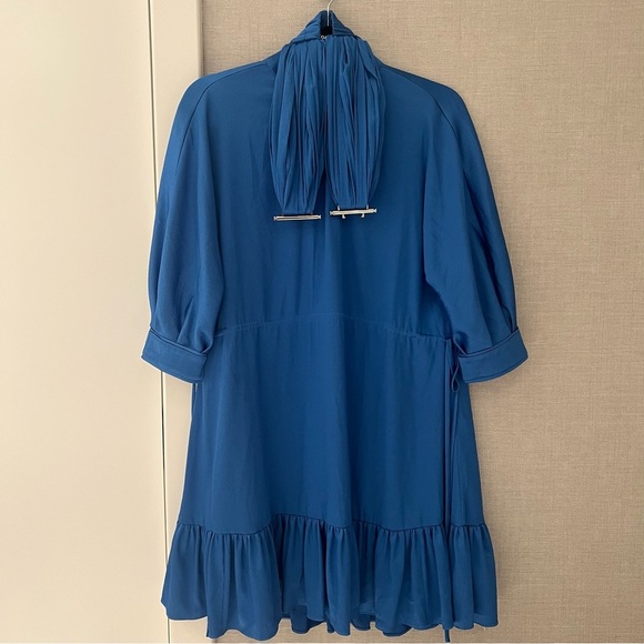 Alexis Blue Satin Cocktail Dress- Size XS; Like New Condition - Picture 13 of 14